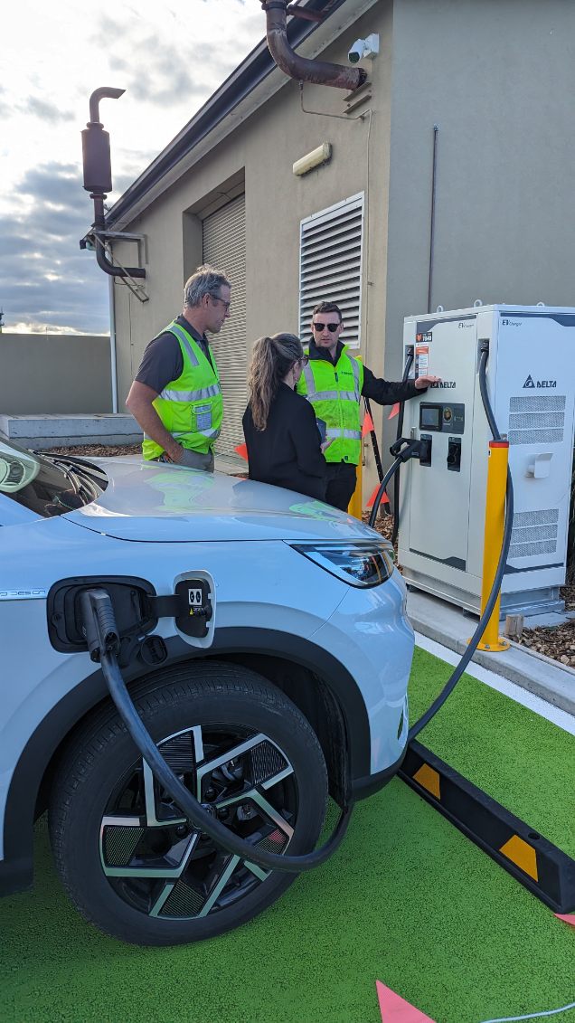 Electric vehicle (EV) charging Hobart Airport
